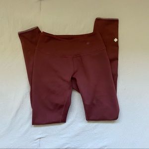 reversible maroon leggings
